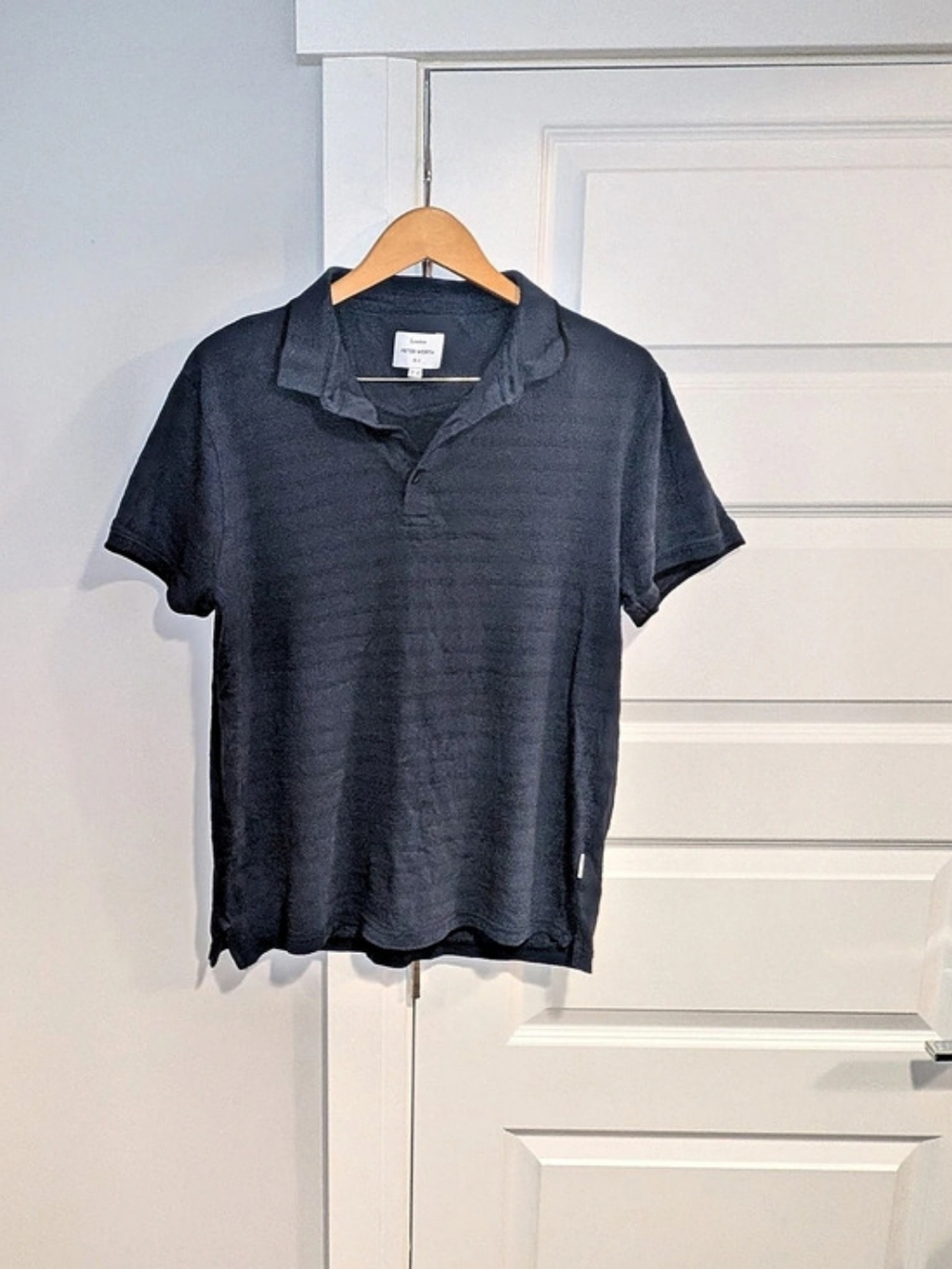 Peter Werth Textured Short Sleeve Polo Size Medium